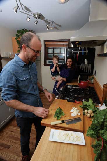 Award-winning chef Rick Martin shares his cooking skills with his family every day.